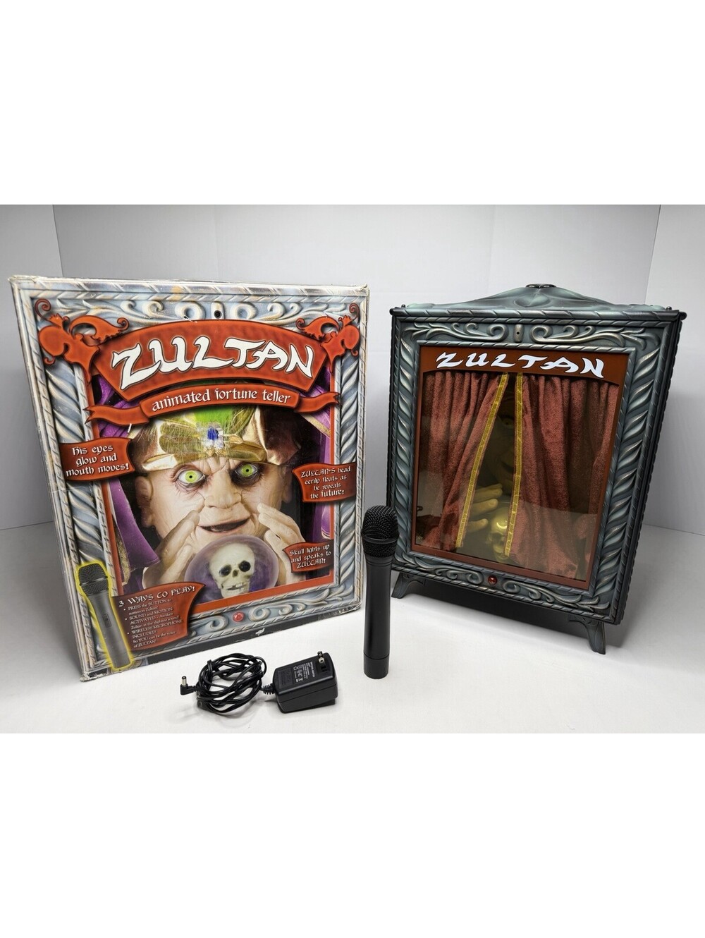 Vintage Gemmy Zultan Animated Light-Up Talking Fortune Teller *READ